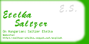 etelka saltzer business card